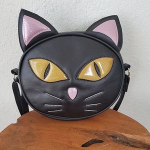 Love Pain & Stitches Black Cat Crossbody Bag